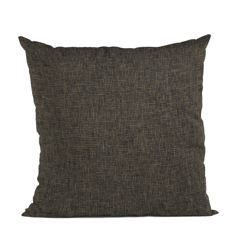 Plutus Waffle Textured Solid, Sort Of A Waffle Texture Luxury Throw Pillow Double sided  20" x 20" Espresso