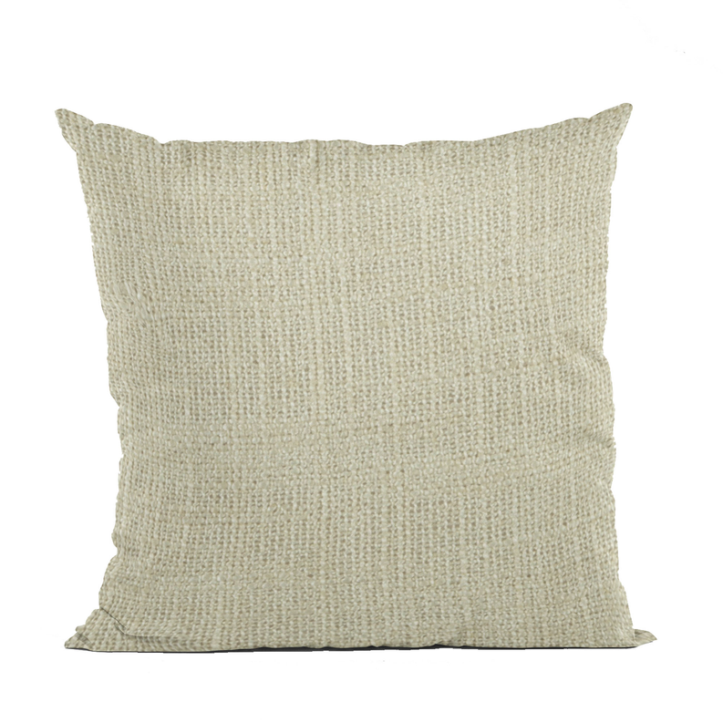 Plutus Wall Textured Solid, With Open Weave. Luxury Throw Pillow Double sided  22" x 22" Vanilla