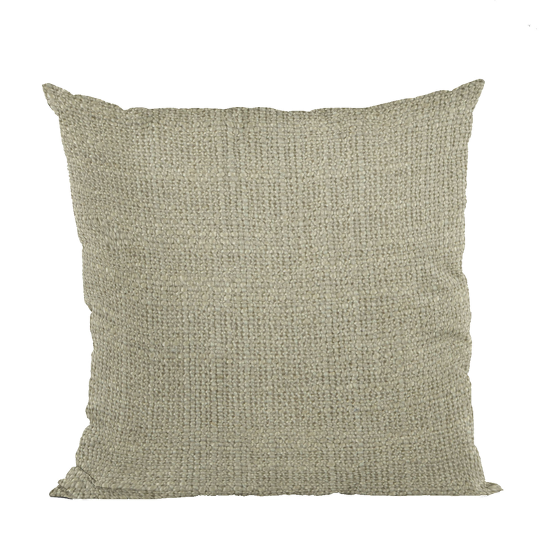 Plutus Wall Textured Solid, With Open Weave. Luxury Throw Pillow Double sided  22" x 22" Travertine