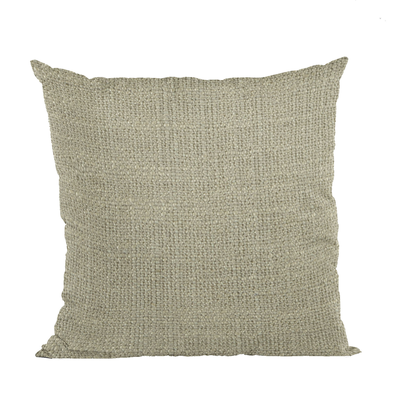 Plutus Wall Textured Solid, With Open Weave. Luxury Throw Pillow Double sided  20" x 30" Queen Travertine