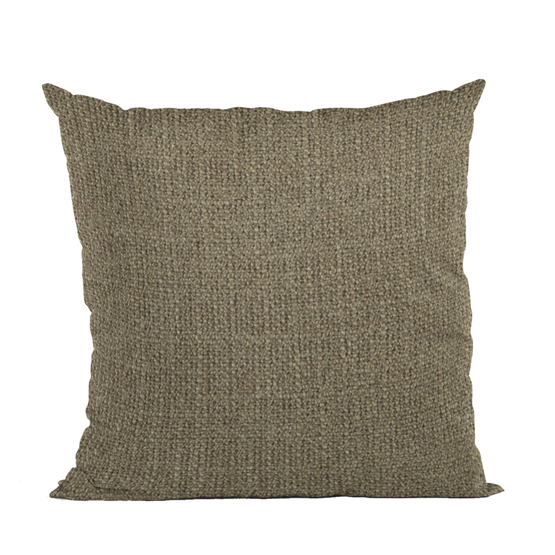 Plutus Wall Textured Solid, With Open Weave. Luxury Throw Pillow Double sided  20" x 36" King Hemp