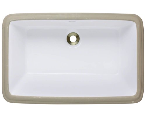 Polaris P2181UW White Undermount Porcelain Bathroom sink