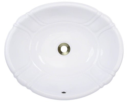 Polaris P5181OW White Porcelain Vessel/Drop-In Bathroom Sink