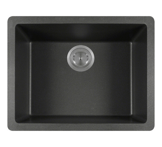 Polaris P808BL Black Single Bowl AstrGranite Kitchen Sink