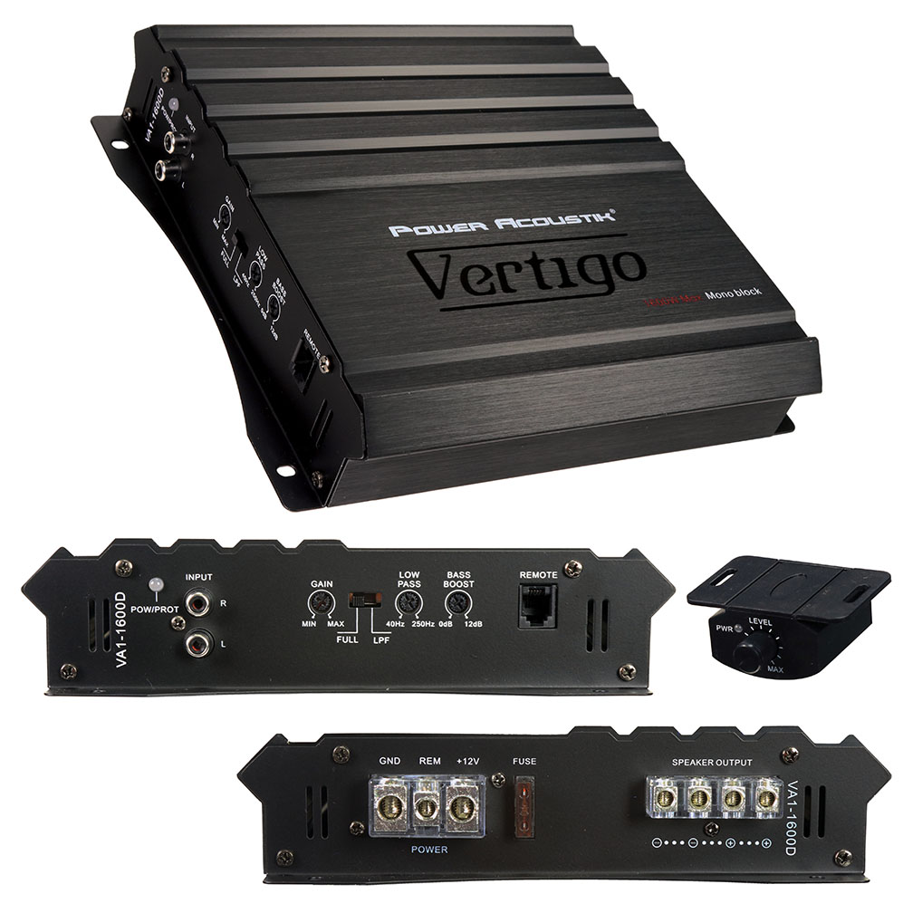 Poweracoustik Vertigo Series Class D Monoblock Amp 1600 Watts
