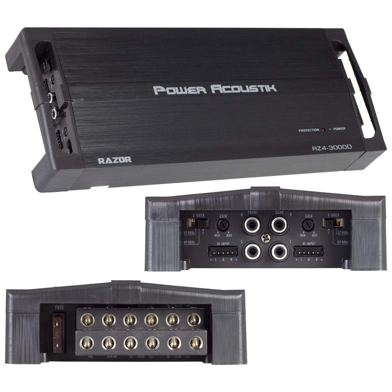 Power Acoustik Compact 4 Channel Amplifier 1500W RMS/3000W MAX