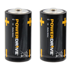 Power Drive Alkaline C 2Pk