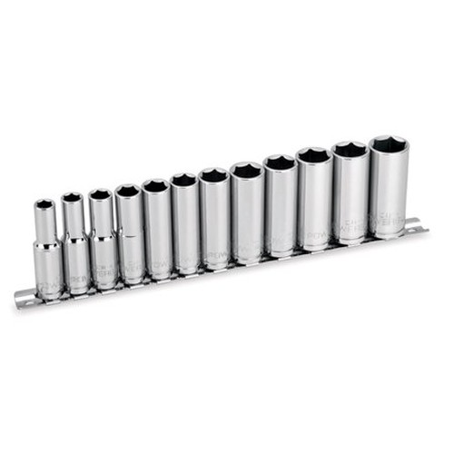 12 Piece 3/8 Inch Drive Metric 6 Point Deep Socket Set