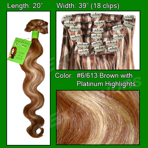 #6/613 Chestnut Brown w/ Platinum Highlights - Body Wave