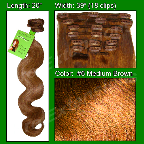 #6 Medium Brown - 20 inch Body Wave