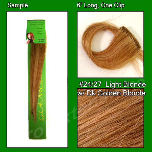 #24/27 Light Blonde w/ Golden Blonde Highlights Sample
