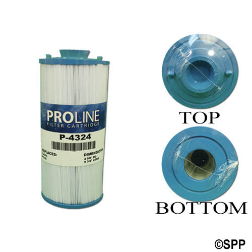 Filter Cartridge, Proline, Diameter: 4-5/8", Length: 9-3/4", Top: Handle, Bottom: 1-9/10" Open, 25 sq ft