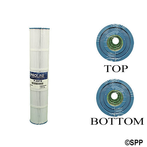 Filter Cartridge, Proline, Diameter: 4-15/16", Length: 23-5/8", Top: 2-1/8" Open, Bottom: 2-1/8" Open, 75 sq ft