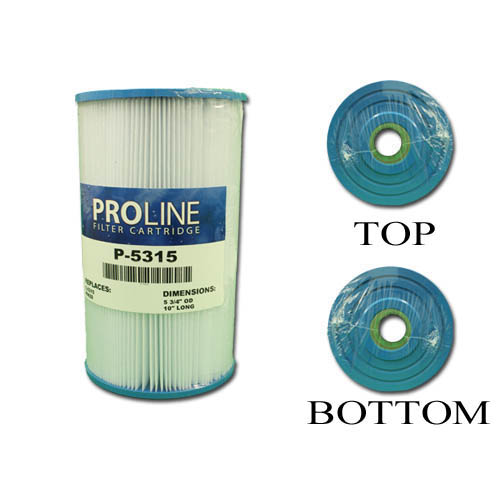 Filter Cartridge, Proline, Diameter: 5-3/4", Length: 10", Top: 1-7/8" Open, Bottom: 1-7/8" Open, 15 sq ft