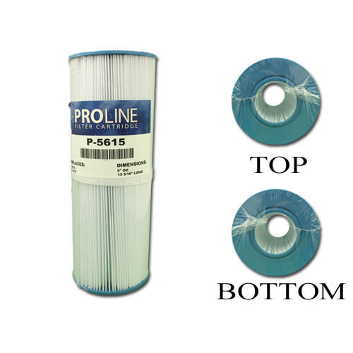 Filter Cartridge, Proline, Diameter: 5", Length: 13-5/16", Top: 2-3/8" Open, Bottom: 2-3/8" Open, 15 sq ft