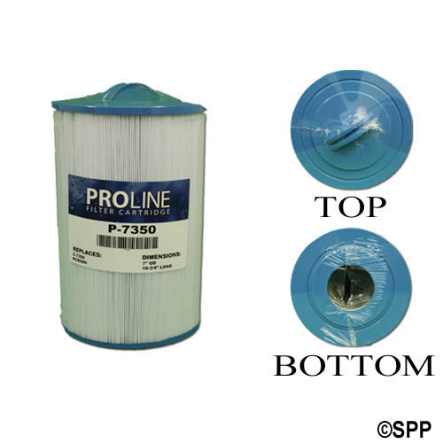 Filter Cartridge, Proline, Diameter: 7", Length: 10-3/4", Top: Handle, Bottom: 2-11/16" Open, 50 sq ft