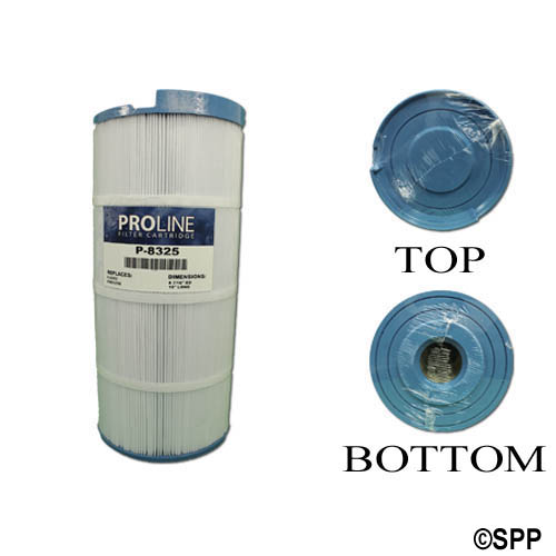 Filter Cartridge, Proline, Diameter: 8-7/16", Length: 18", Top: Closed, Bottom: 2-1/2" Open, 125 sq ft