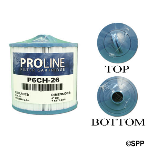 Filter Cartridge, Proline, Diameter: 6", Length: 7", Top: Handle, Bottom: 1-1/2" MPT, 25 sq ft