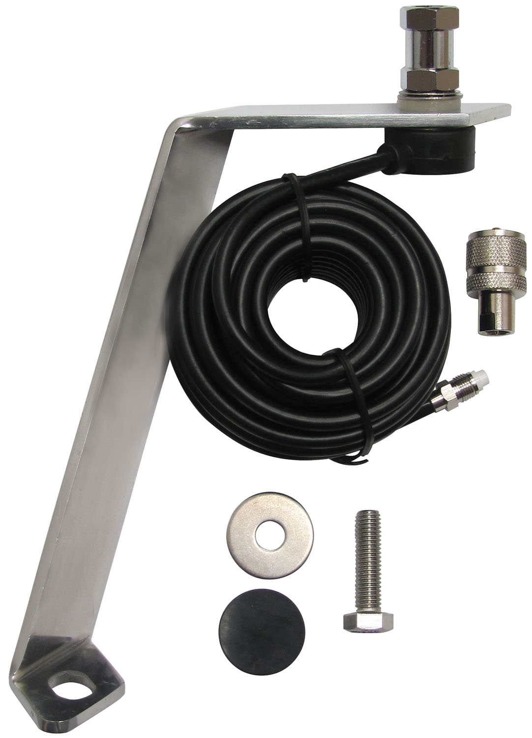 Procomm - Ford F150 2015 & Up Hood/Fender Mount With 18 Feet Weather Resistant Coaxial Cable & Quick On Pl259 Connector