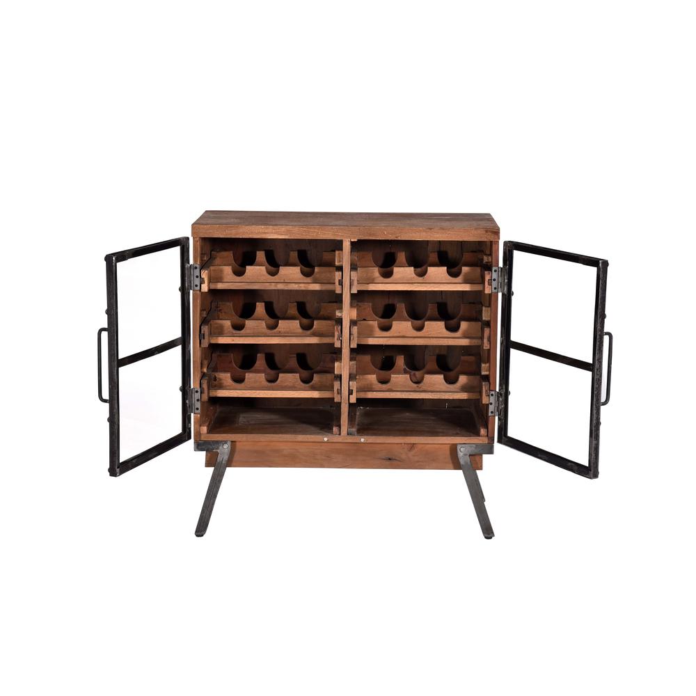 Wine Cabinet, Caramel/Iron