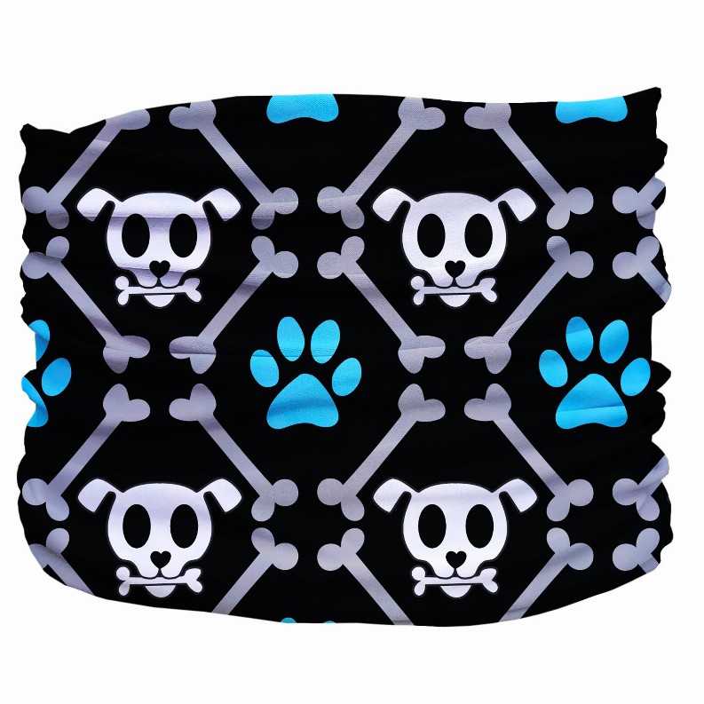 Bone Dogger Pup Scruff - Medium Black,Grey,Blue