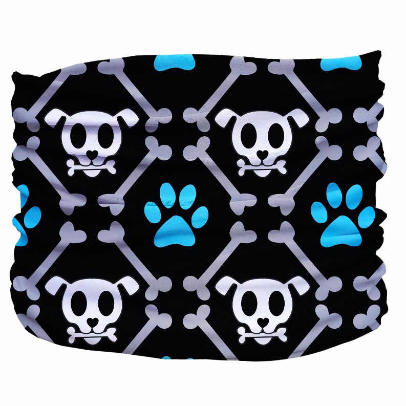 Bone Dogger Pup Scruff - Large Black,Grey,Blue