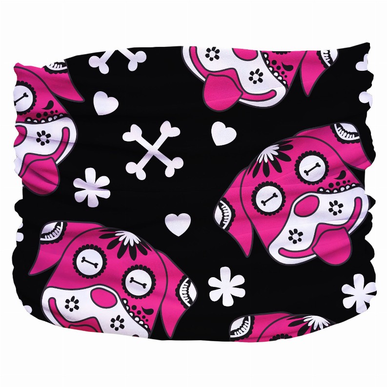Day of the Dog Pup Scruff - Small Black,Pink,White