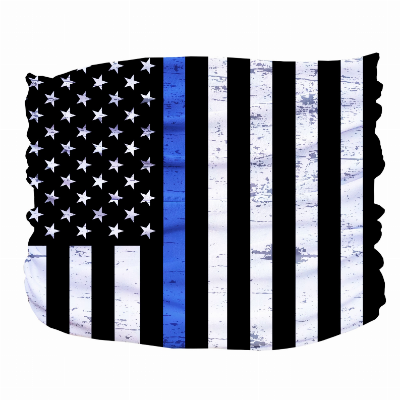 Thin Blue Line Pup Scruff - Teeny Blue,Black,White