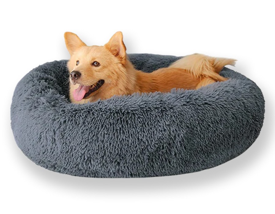 Donut Dog Bed Large Light Grey