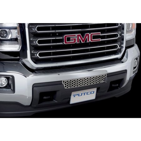 15-C SIERRA 2500/3500 - STAINLESS STEEL - PUNCH DESIGN BUMPER GRILLE