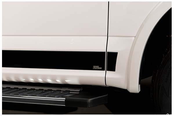 BLACK PLATINUM ROCKER PANELS 2007-2013 GMC SIERRA CREW CAB 5.5 FT BOX 6-IN. WIDE