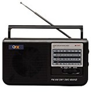 Qfx R3 Portable Radio Am/Fm/Sw1/Sw2 4 Bands Earphone Jack