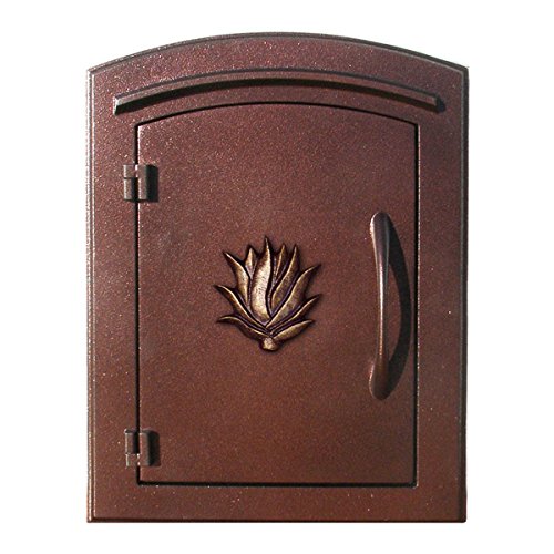 Manchester Security Option with "Decorative AGAVE Door" Manchester Faceplate in Antique Copper