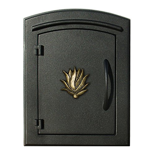 Manchester Security Option with "Decorative AGAVE Door" Manchester Faceplate in Black