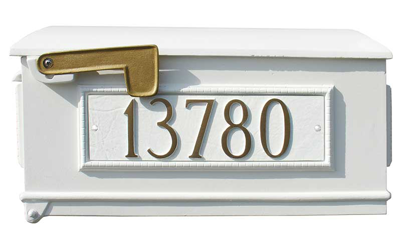 Lewiston Mailbox Only (White) with 3 Address Plates
