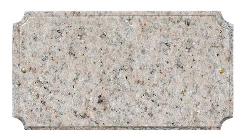 Solid Granite Address Plaque, Executive "Cut Corner" Rectangle, Emerald Green Polished