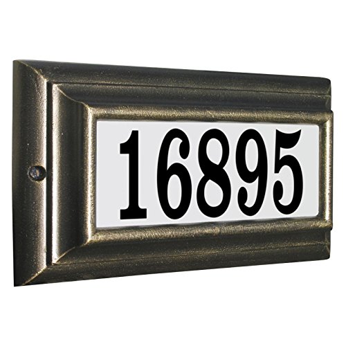 Edgewood Standard Lighted Address Plaque, Oil Rub Bronze