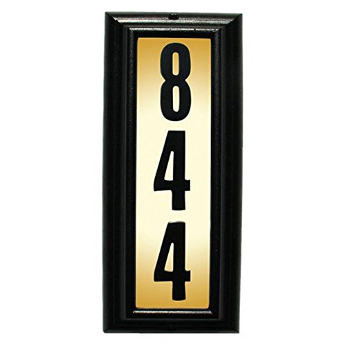 Edgewood Vertical Lighted Address Plaque, Oil Rub Bronze