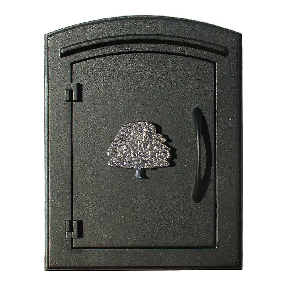 Manchester Mailbox, Oak Tree Logo, Black