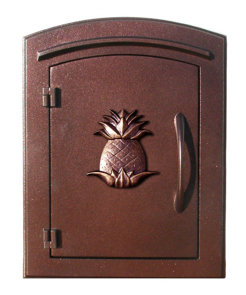 Manchester Mailbox, Pineapple Logo, Antique Copper