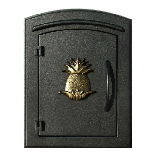 Manchester Mailbox, Pineapple Logo, Black