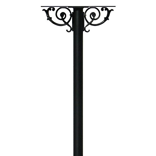 The Hanford Twin Mailbox Post System With Scroll Supports