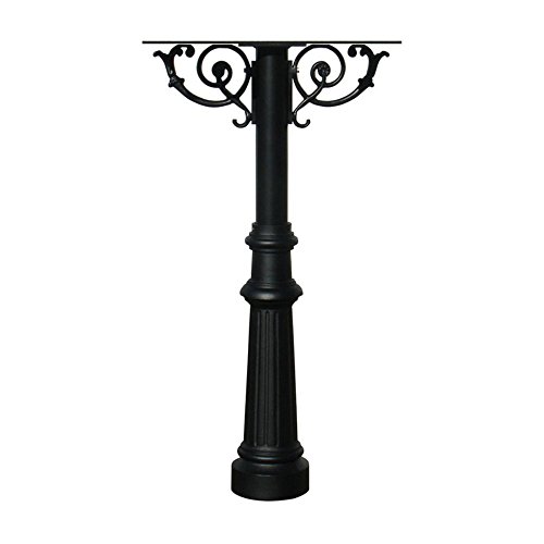 The Hanford Triple Mailbox System WithScroll Supports, Decorative Fluted Base