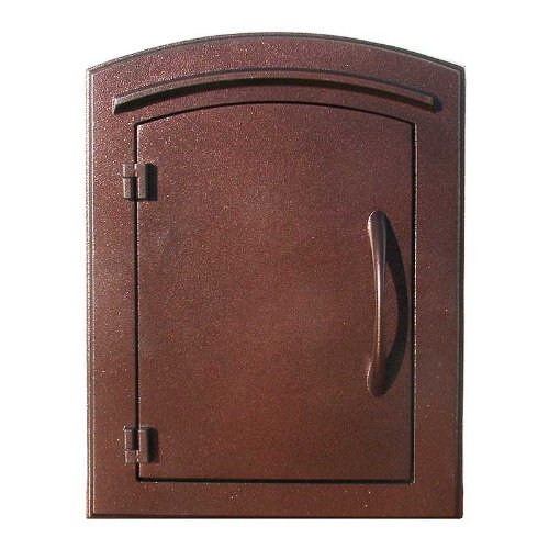 Manchester Mailbox, Plain Door, Antique Copper