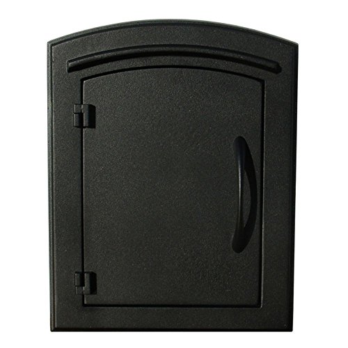 Manchester Mailbox, Plain Door, Black