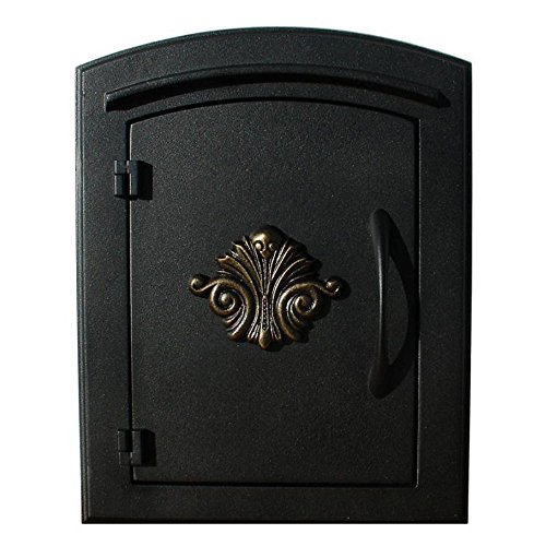 Manchester Mailbox, Scroll Door, Black