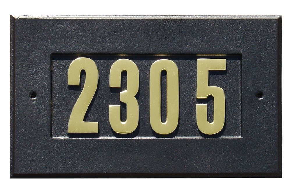 Manchester Address Plate, Black
