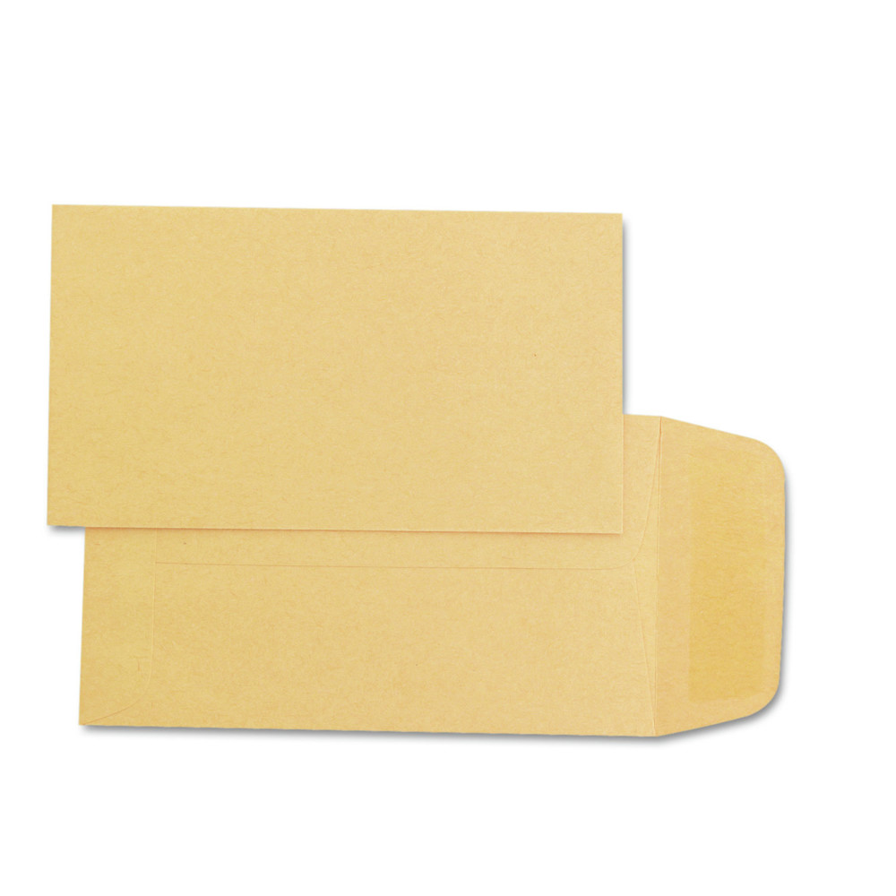 Quality Park Kraft Coin Envelopes - Coin - #1 - 2 1/4" Width x 3 1/2" Length - 28 lb - Gummed - Kraft - 500 / Box - Brown Kraft