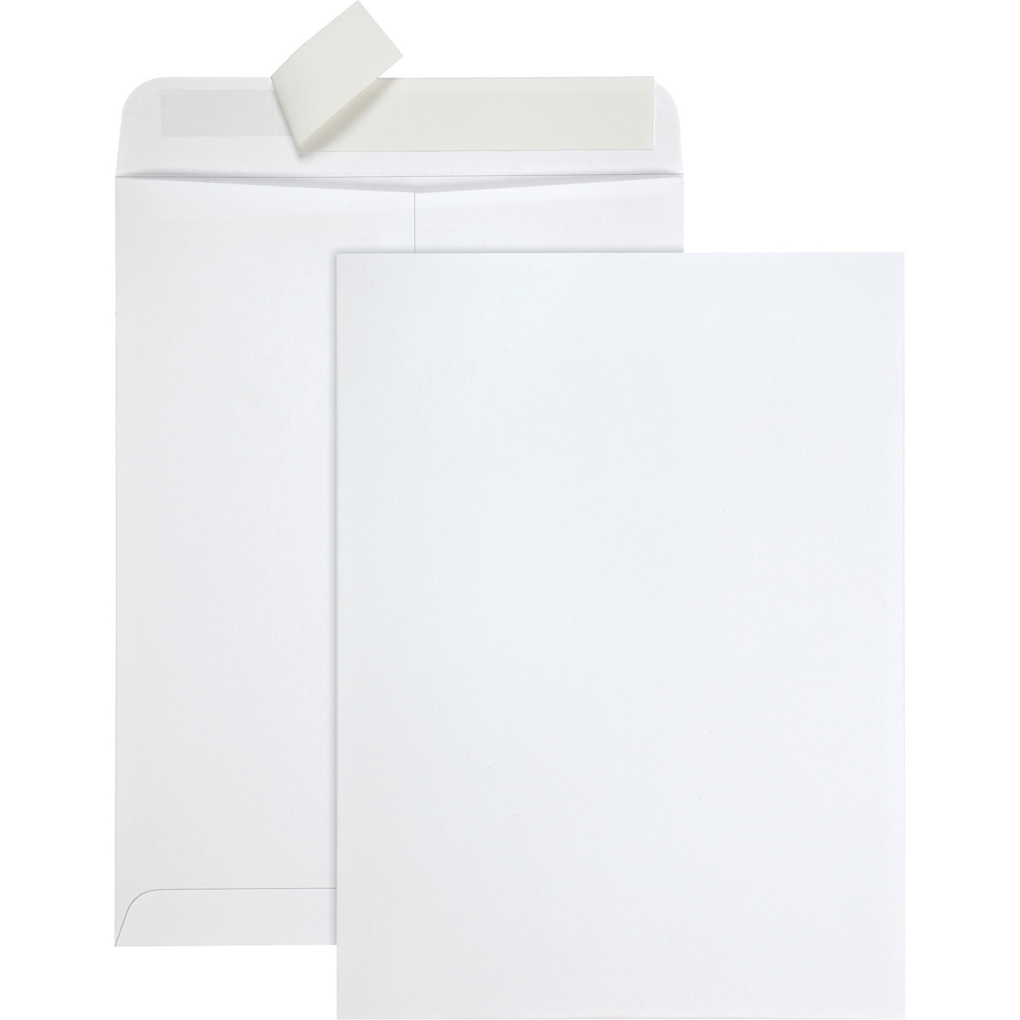 Quality Park Tech-No-Tear Catalog Envelopes - Catalog - #10 1/2 - 9" Width x 12" Length - Self-sealing - Paper - 100 / Box - Whi