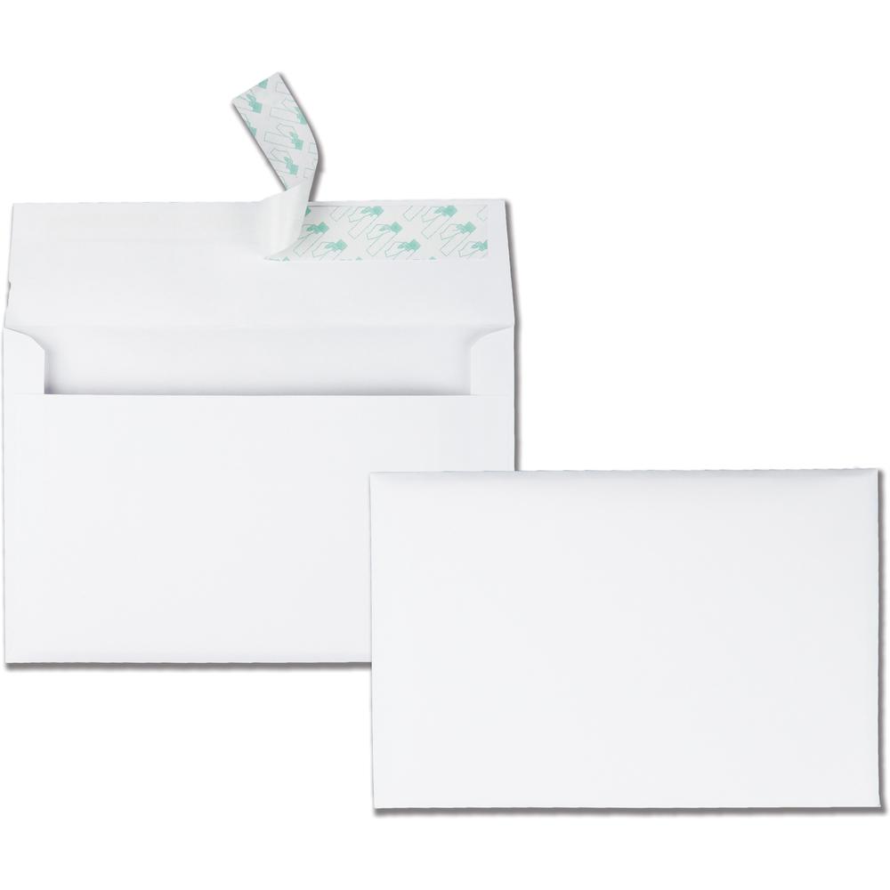 Quality Park Greeting Card/Invitation Envelopes - Announcement - 5 3/4" Width x 8 3/4" Length - 24 lb - Peel & Seal - 100 / Box 